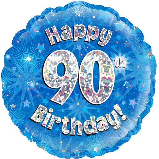 18'' Foil Happy 90th Birthday Blue