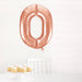 Rose Gold Number 0 Shaped Foil Balloon 34''