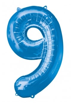 34'' Shape Foil Number 9 - Blue (Anagram)