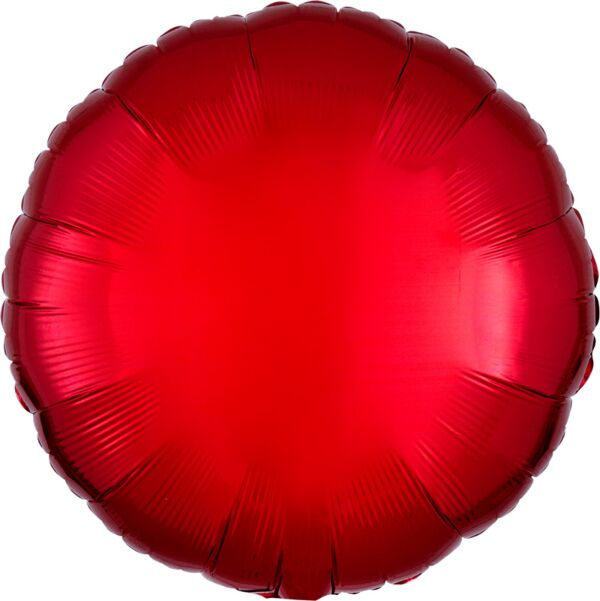 18'' Metallic Red Round Foil (Flat)