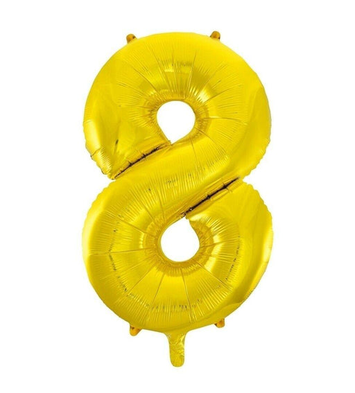 Giant Gold Foil Number '8' Balloon