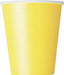Soft Yellow Paper Party Cups 8pk
