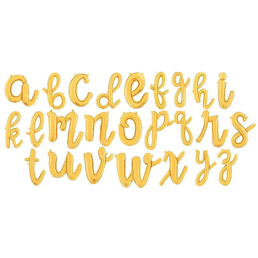 Bargin Grabo Gold 16" Script Letters (118 Balloons)