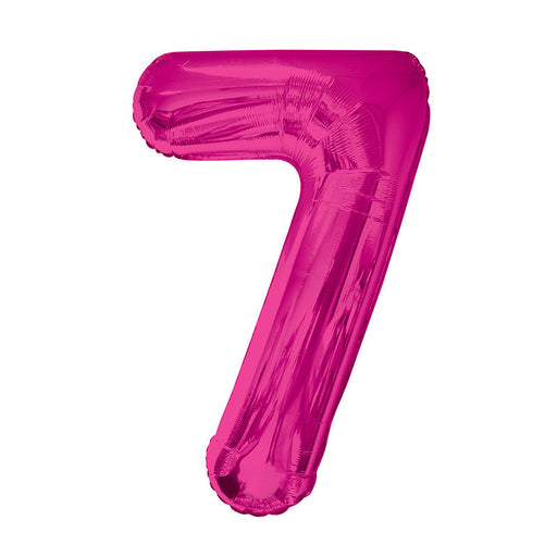 34'' Shape Foil Number 7 - Pink (Unique)