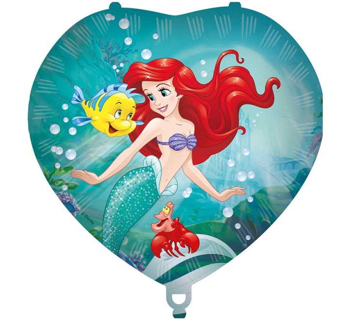 Princess Ariel Heart Shaped Foil Balloon