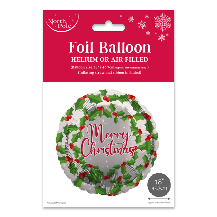 18" Merry Xmas Foil Balloon