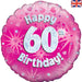 18'' Foil Happy 60th Birthday Pink