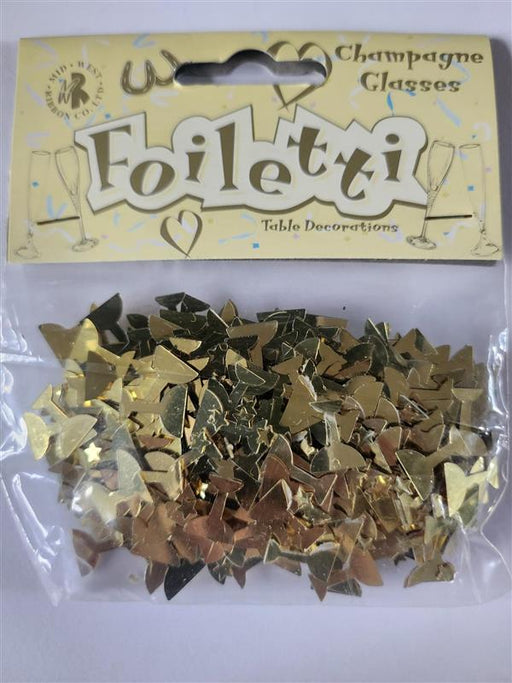 Gold Champagne Glasses Confetti 14g