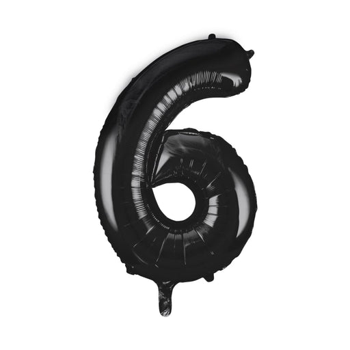 34'' Shape Foil Number 6 - Black (Unique)
