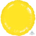 18 Inch Round Metallic Yellow Plain Foil (Flat)