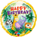 Happy Birthday Jungle Balloon 18''