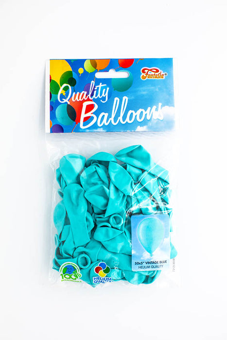 5" Vintage Blue Pastel Balloons 50pk