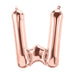 16'' Foil Letter W - Rose Gold Packaged Air Fill