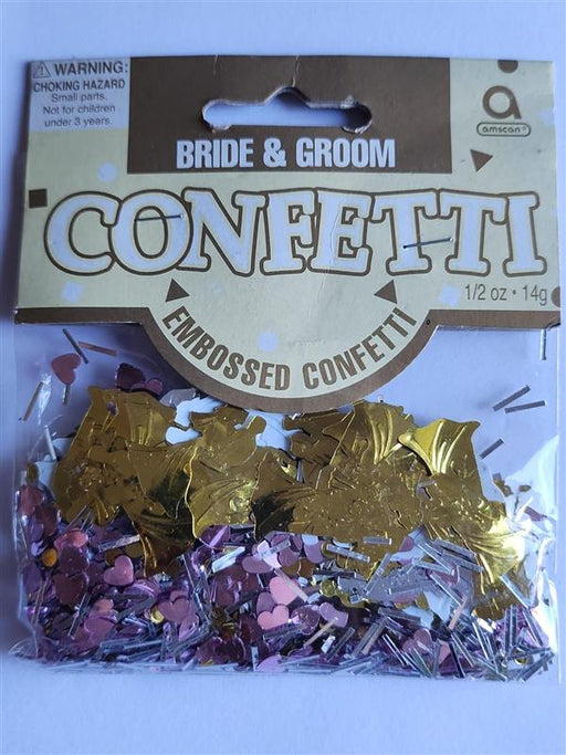 Bride & Groom Embossed Confetti 14g