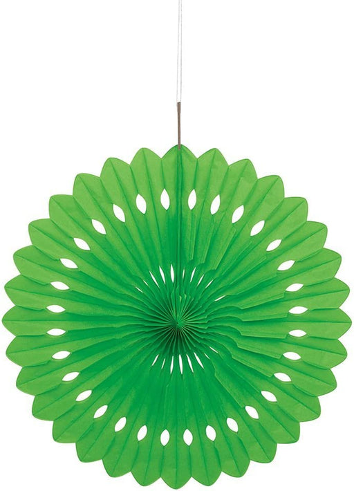 Lime Green Paper Fan Decoration