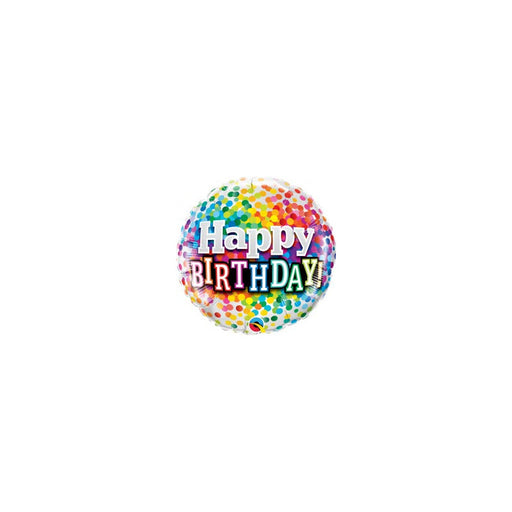 18'' Happy Birthday Rainbow Confetti