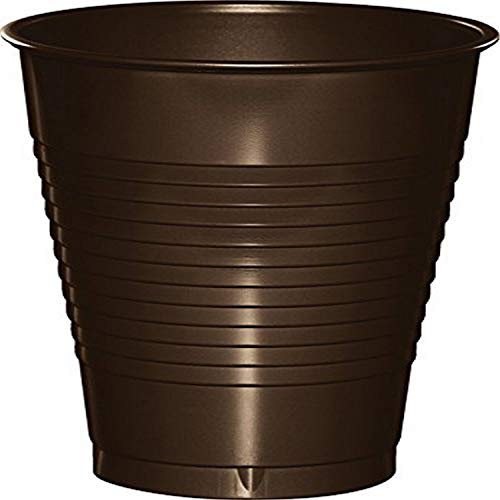 Chocolate Brown Plastic Cups 20pk