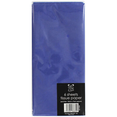 Collection de papier de soie bleu (6 pièces)