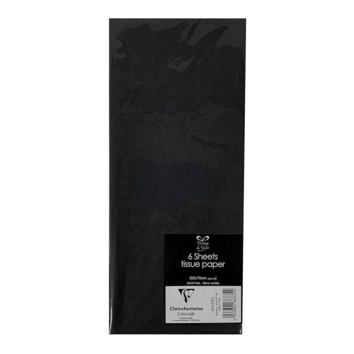 Collection de papier de soie noir (6 pièces)