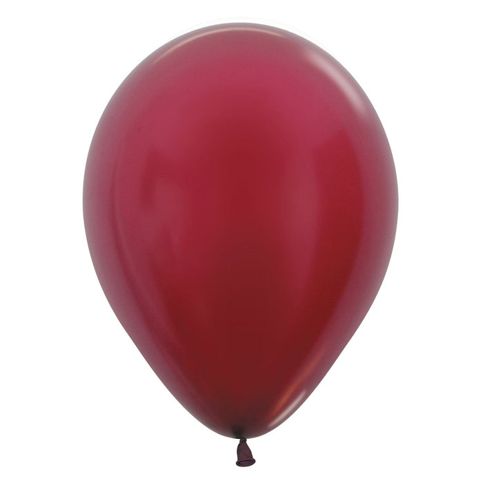 Sempertex Latex Balloons 5 Inch (100pk) Metallic Burgundy Balloons