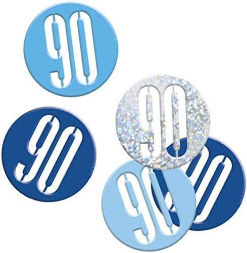 Blue Glitz 90 Birthday Confetti 14G