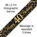 40th Birthday Black & Gold Fizz 9ft Banner