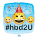 18'' Emoji Happy Birthday 2 U