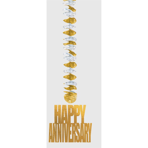 Dangling Cut-Outs Foil Decorations Happy Anniversary