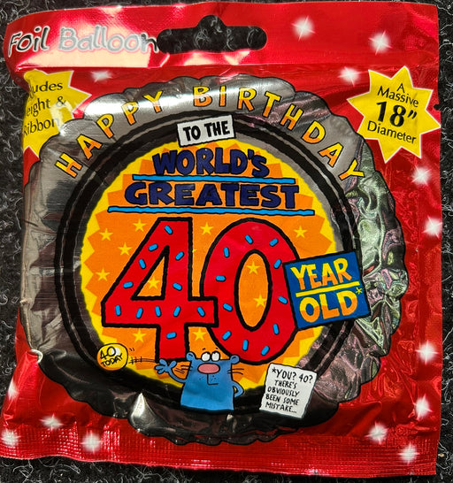 18'' Happy 40th Birthday Foil