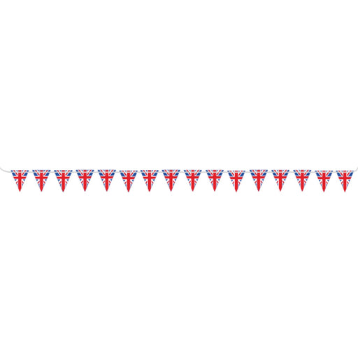 Union Jack Red White Blue Paper Pennant Bunting 10 mtr (1pc)