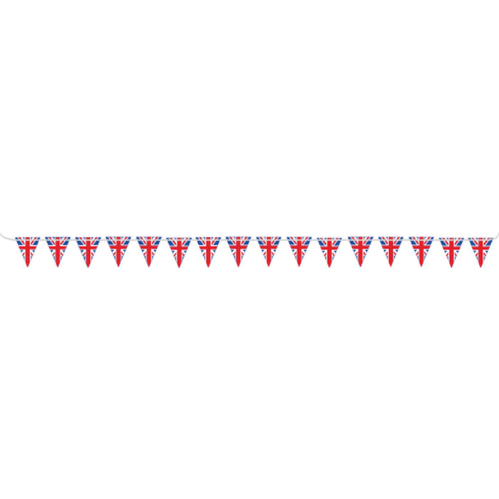 Union Jack Red White Blue Paper Pennant Bunting 10 mtr (1pc)