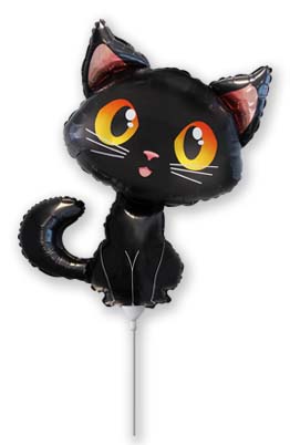 Mini Balck Cat Foil Balloon