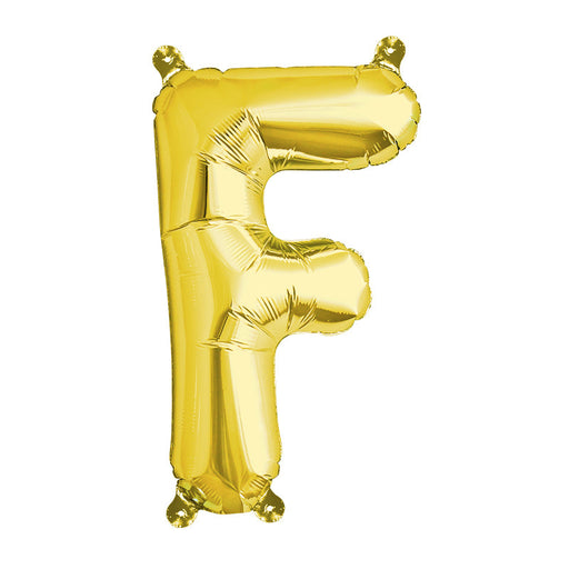 16'' Foil Letter F - Gold Packaged Air Fill