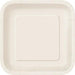 Ivory Square Paper Party Side Plates 16pk