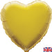 18'' Packaged Heart Gold Foil Balloon