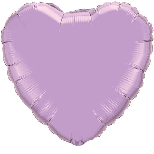 18'' Heart Pearl Lavender Plain Foil