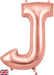 Rose Gold Letter J 34"