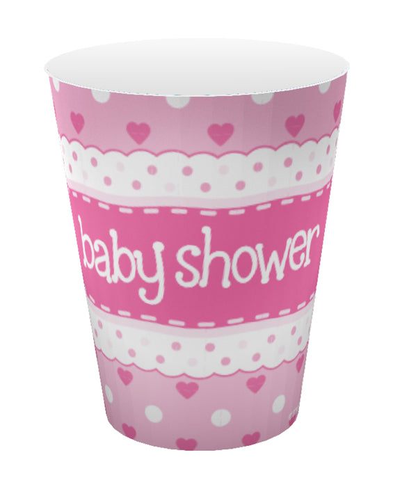 Baby Shower Pink 9oz/266ml Cups 8pk
