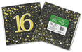 Sparkling Fizz 16th Black & Gold Napkins 16pk