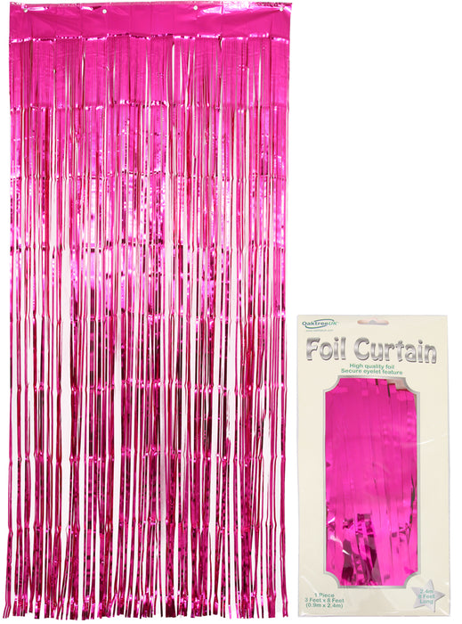 Fuchsia / Pink Shimmer Curtain 0.90M X 2.40M
