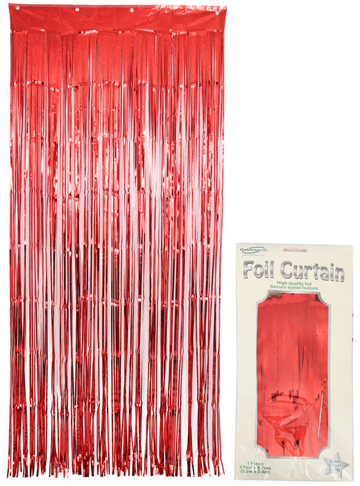 Red Shimmer Curtain 0.90M X 2.40M