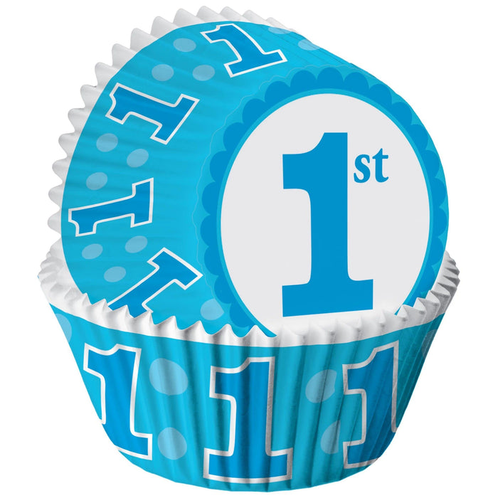 1st Blue Cupcake Holders 75pc