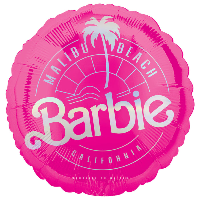 Ballon en aluminium standard Barbie Malibu 17 pouces