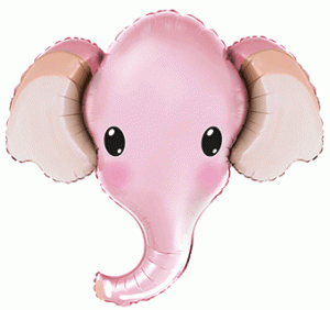 12 Inch Mini Light Pink Elephant Foil (Flat)