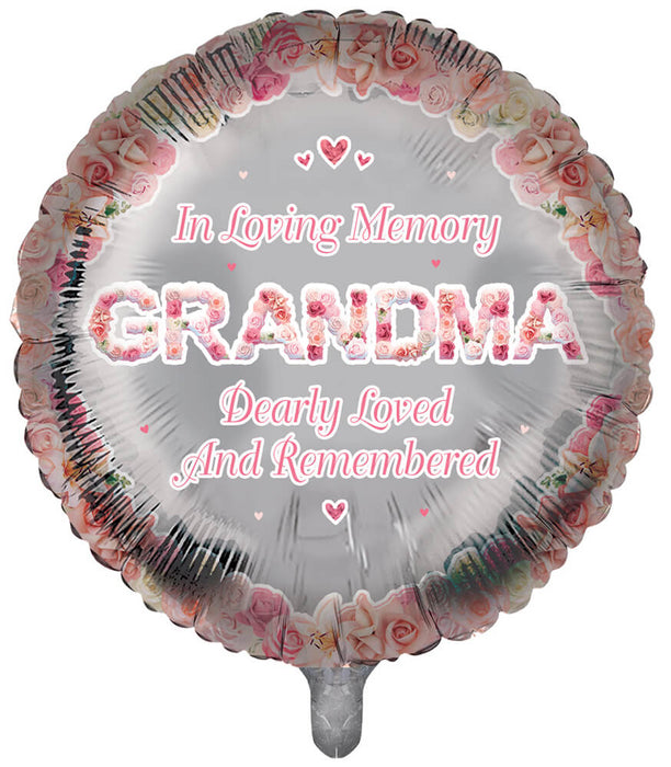 18" In Loving Memory Grandma Foil