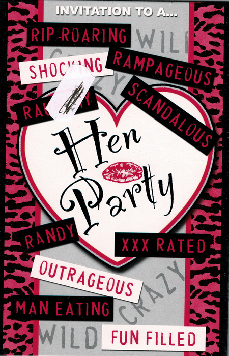 Hen Night Invitations 6pk