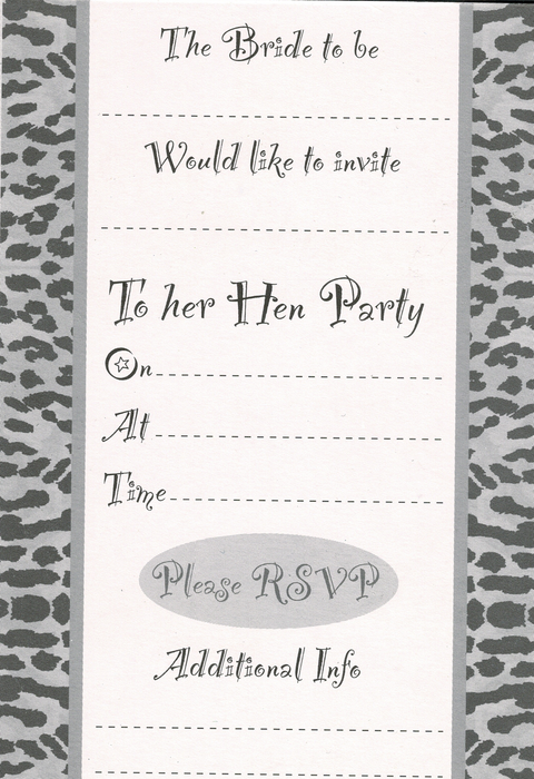 Hen Night Invitations 6pk