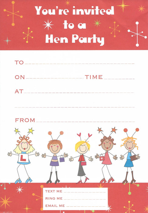 Hen Party Invites 20pk