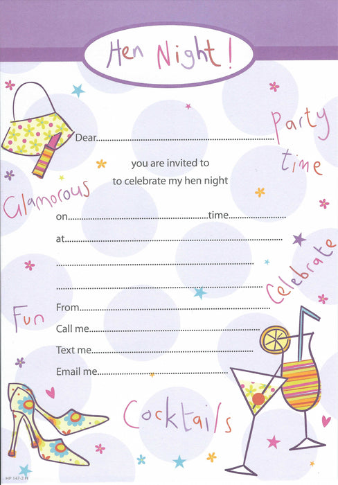 Hen Party Invites 20pk