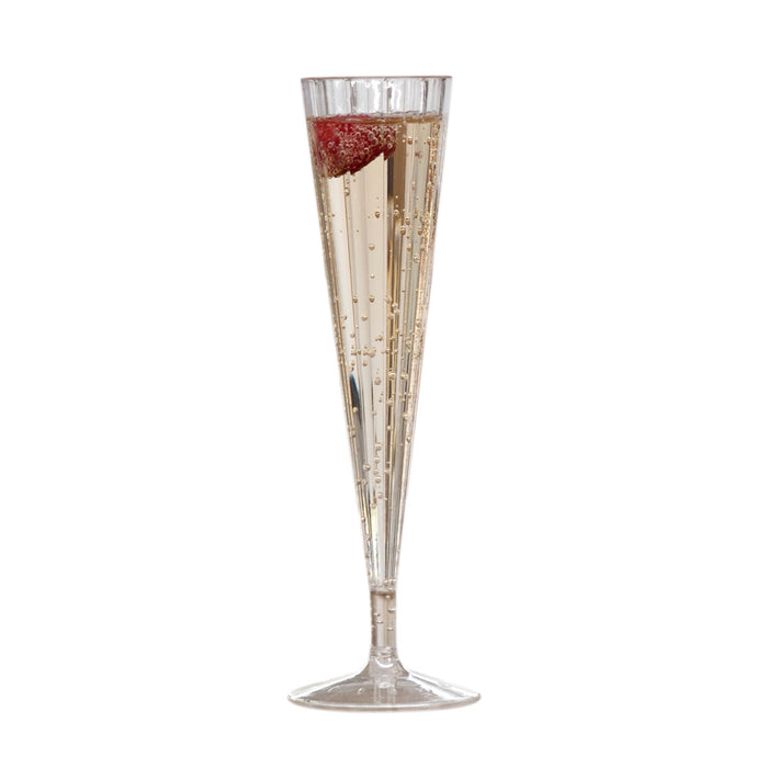 Clear 5oz Plastic Champagne Flutes 10pk